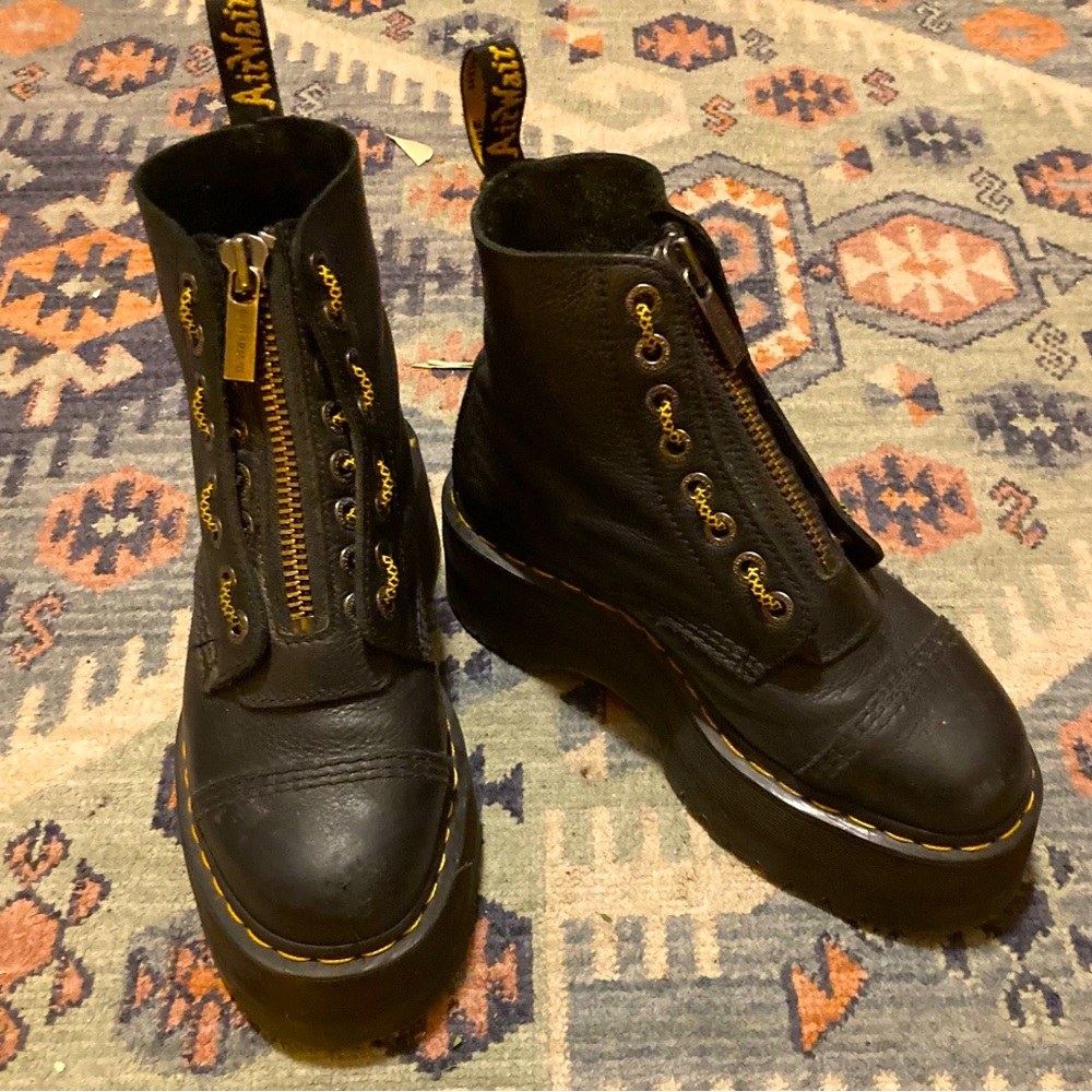 Doc Marten Sinclair Milled Napa Leather Platforms